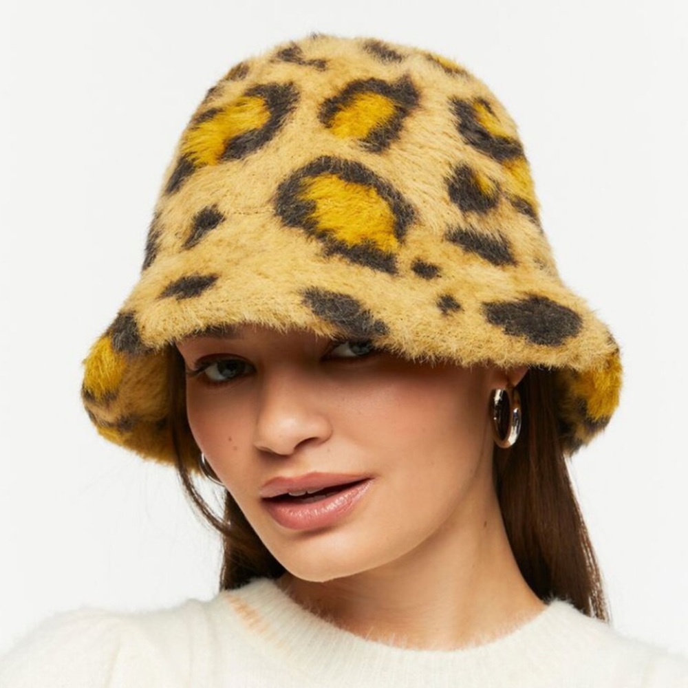 Forever 21 Leopard Print Bucket Hat